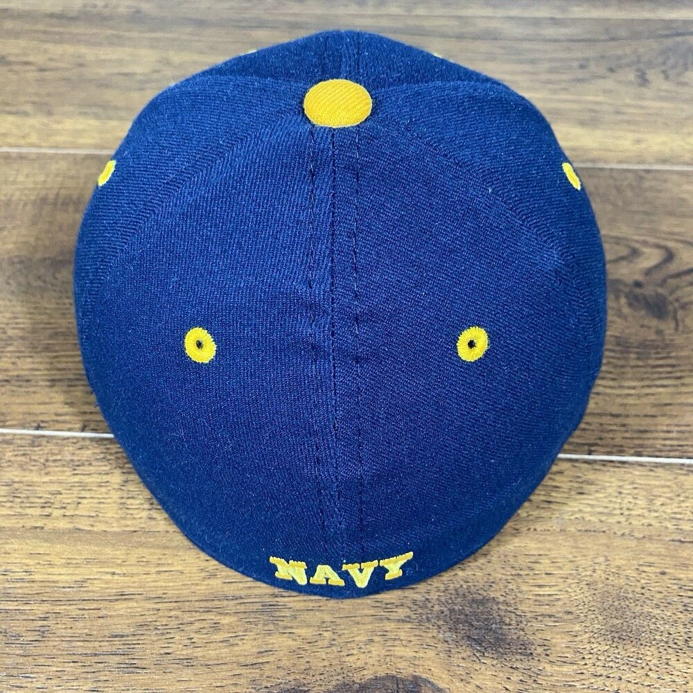 Navy Midshipmen Hat Top of the World Mens Blue One Size Fitted Cap N Star Vtg - Picture 3 of 7